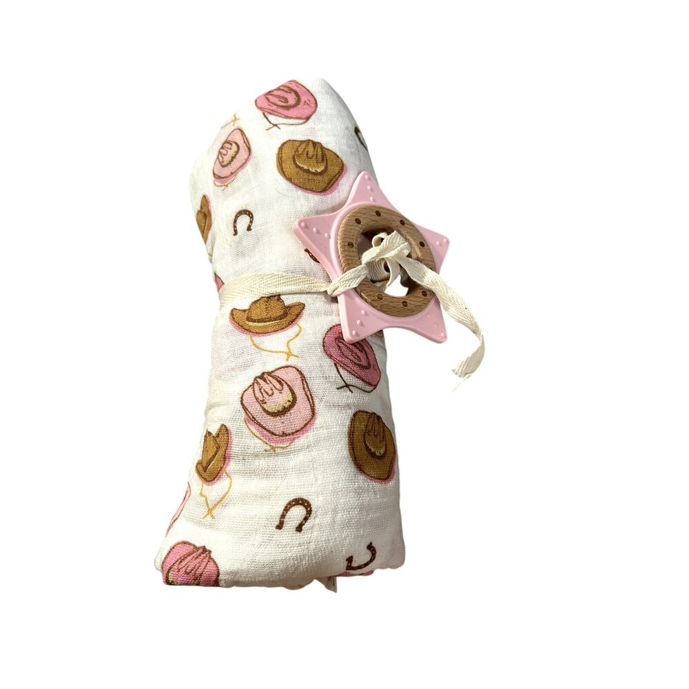 Cowgirl Muslin Baby Blanket